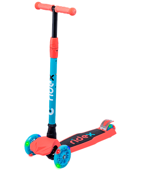 БЕЗ УПАКОВКИ Самокат 3-колесный Chip, 120/80 мм, голубой/коралловый БЕЗ УПАКОВКИ Самокат 3-колесный Chip, 120/80 мм, голубой/коралловый