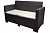 Двухместный диван RATTAN NEBRASKA SOFA, цвет венге