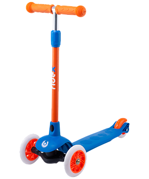 БЕЗ УПАКОВКИ Самокат 3-колесный Hero, 120/80 мм, синий/оранжевый БЕЗ УПАКОВКИ Самокат 3-колесный Hero, 120/80 мм, синий/оранжевый