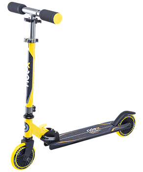 БЕЗ УПАКОВКИ Самокат 2-колесный Rebel 125 мм, желтый/серый БЕЗ УПАКОВКИ Самокат 2-колесный Rebel 125 мм, желтый/серый