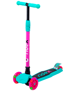 Самокат 3-колесный Chip, 120/80 мм, розовый/мятный